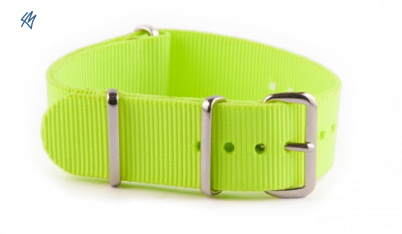 NATO strap YELLOW NEON 22mm Hodina stvi Marek Frydl