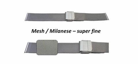 Mesh / Milanese SUPER FINE 10mm s pojistkou dvoudílný