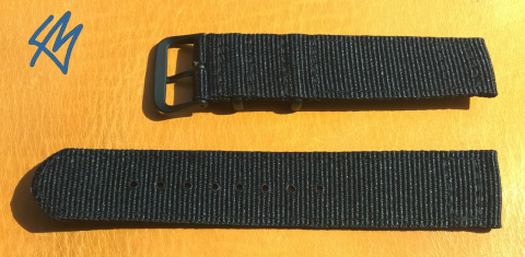 Nylon strap dvoudílné černý