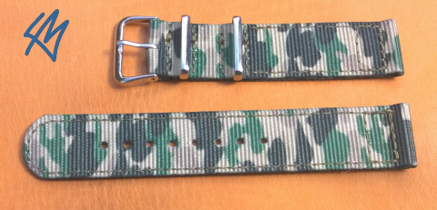 Nylon strap dvoudílné kamufláž + lesk