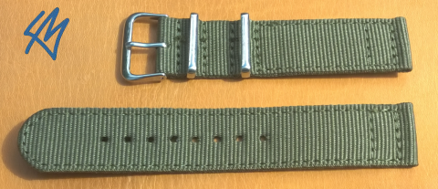 Nylon strap dvoudílné oliva lesk