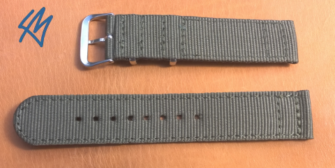 Nylon strap dvoudílné oliva lesk