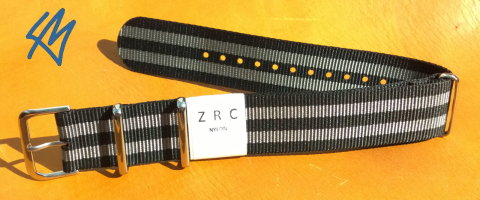 NATO strap textilní black gray