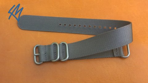 ZULU Strap - ŠEDÁ š. 22 mm