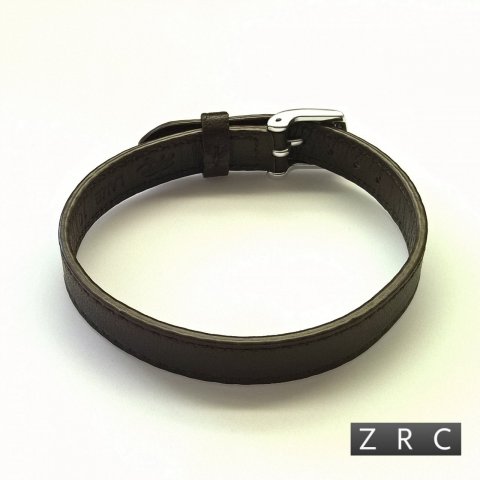 Čokoládově hnědý průvlekový řemen ZRC / Š. 12 mm