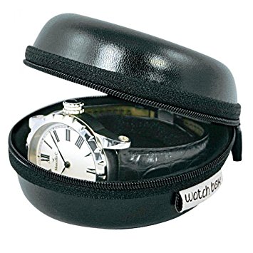Watch Box - "Donut" černé kožené pouzdro na hodinky