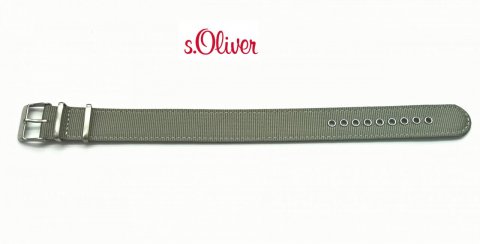 s.Oliver SO-2694-LQ Šedý provlékací řemen / 20 mm