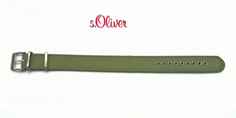 s.Oliver SO-2693-LQ Olivový provlékací řemen / 20 mm