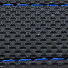 DIAMANT silikon řemen černý + modrá obšívka