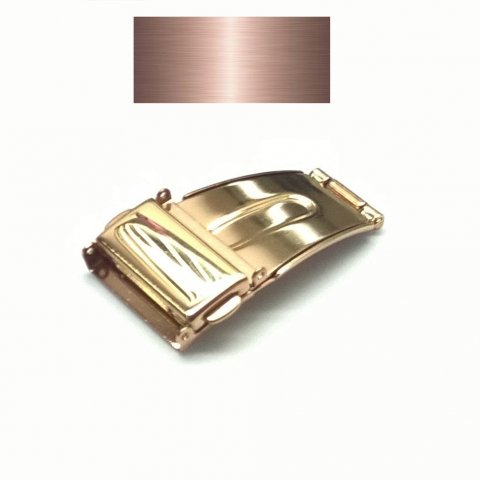 KRÁTKÁ skládací spona s dvěma tlačítky ROSÉ gold / š. 10 mm