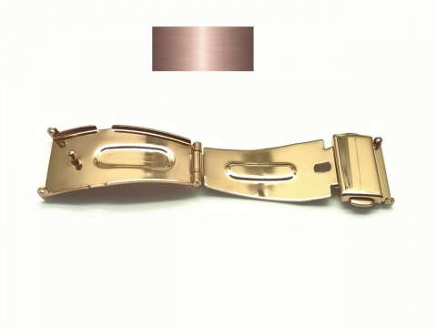 KRÁTKÁ skládací spona s dvěma tlačítky ROSÉ gold / š. 14 mm