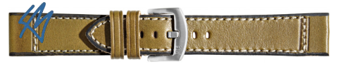 MONDRIAN zelený s černými proužky/ green + black / Morellato š. 22 (20) mm