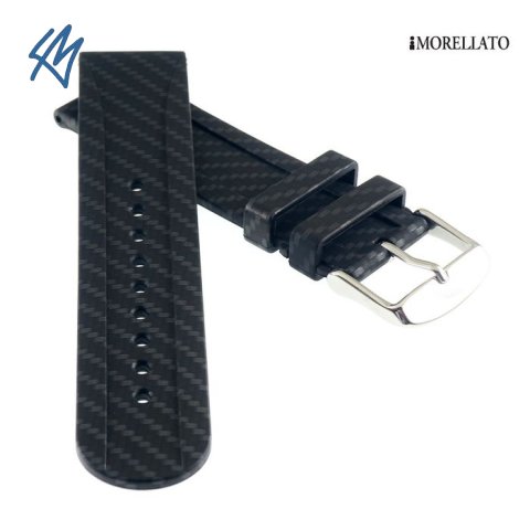 LAMBRO CARBON černá / Morellato š. 20 (20) mm