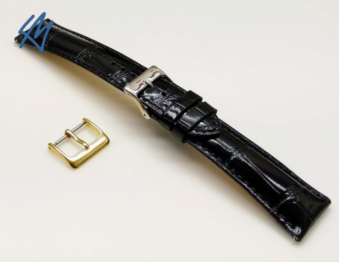 Croco Premium černý / š. 18 / 16 mm