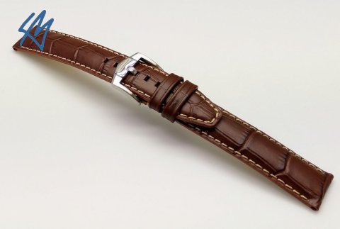 INDIANA XL hnědý s béžovým prošitím / š. 22 (20) mm