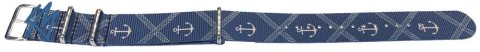 Nato strap CAPTAIN modrá / š. 22 mm