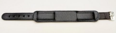 XL Vojenský řemen kožený šíře 18 mm ČERNÝ
