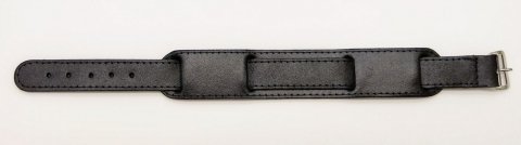XL Vojenský řemen kožený šíře 16 mm ČERNÝ