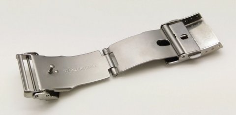 Skládací spona š. 12 mm / DSB s tlačítky pro kožené řemínky