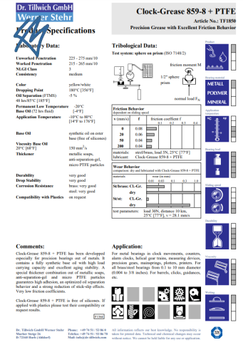 Clock 859-8 PTFE / 7g - syntetický tuk s teflonem