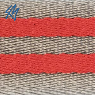 Nato STRIPES / šedá, červená š. 20 mm