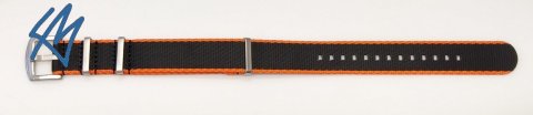 Nato heavy / oranžová, černá / š. 18 mm