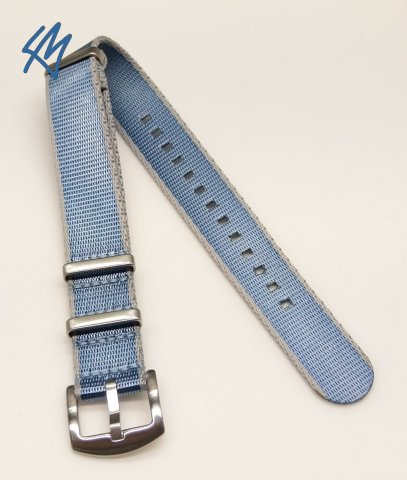 Nato heavy / světle šedá, světle modrá / š. 22 mm