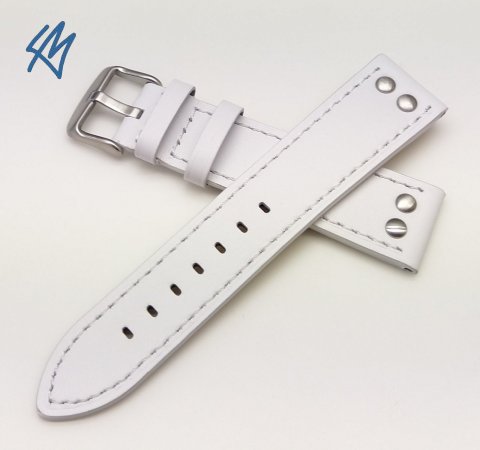 NAVIGATOR bílá s nýty / š. 24 (22) mm