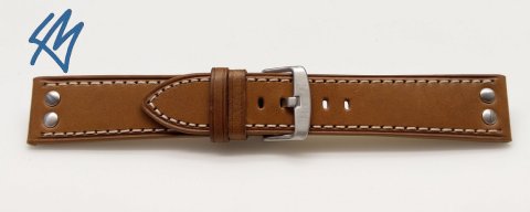 NAVIGATOR světle hnědá s nýty / š. 20 (18) mm