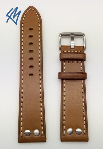 NAVIGATOR světle hnědá s nýty / š. 20 (18) mm