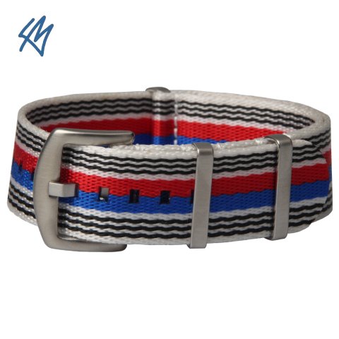 Nato heavy / bílá, černá, červená, modrá / š. 18 mm