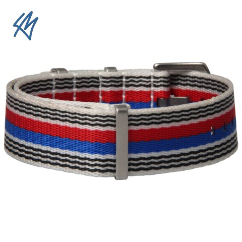 Nato heavy / bílá, černá, červená, modrá / š. 18 mm