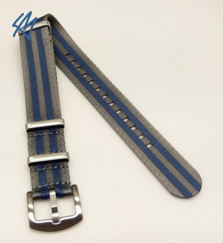 Nato STRIPES / šedá, modrá š. 20 mm