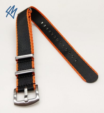 Nato heavy / oranžová, černá / š. 18 mm