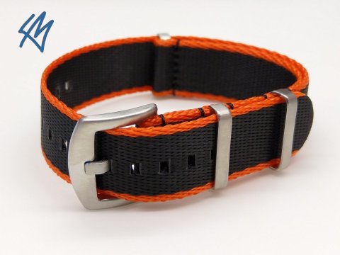 Nato heavy / oranžová, černá / š. 18 mm
