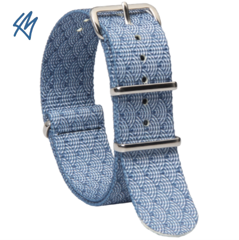 Nato nylon / modrá Wi-Fi / š. 18 mm