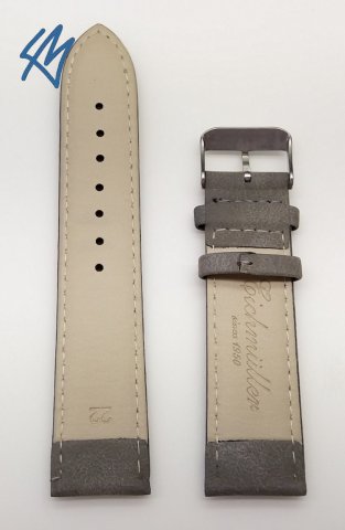 Lederimitat VINTAGE-Look šedá / š. 16 (14) mm (vegan) Eichmüller