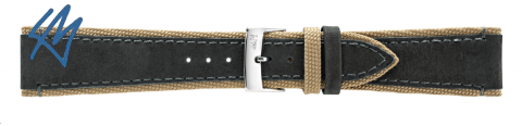 Vecellio khaki, černá / š. 22 (18) mm Morellato