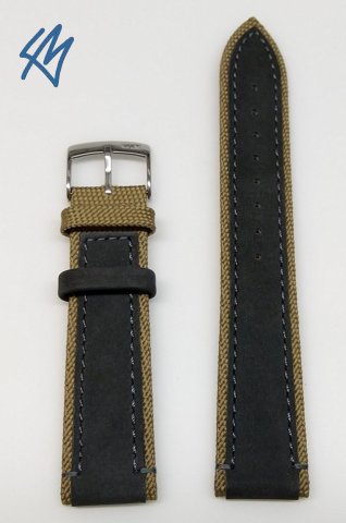 Vecellio khaki, černá / š. 20 (18) mm Morellato