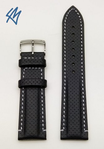 RACE TECH černá, bílá / š. 22 (20) mm Morellato