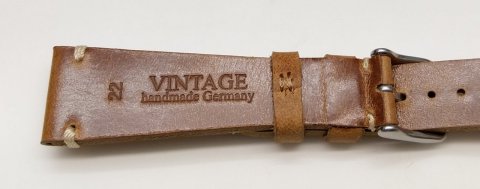 VINTAGE Sattelleder - světlě hnědá / š. 22 (16) mm Graf Manuf.