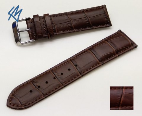 CLASSIC CROCO hnědá š. 20 (18) mm