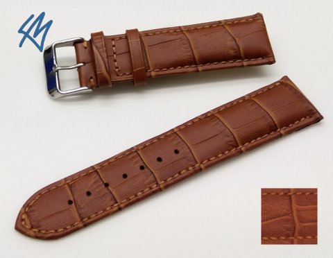 CLASSIC CROCO zlato hnědá š. 22 (20) mm
