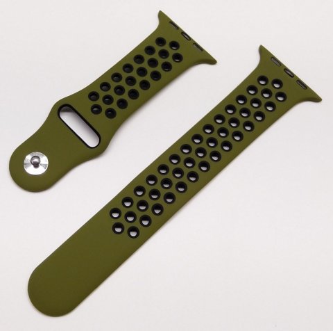 Apple Watch CONTRAST silikon zelená, černá / š. 38(40) mm