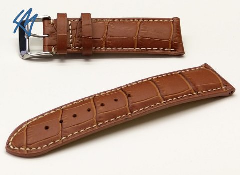 MATT ALLIGATOR zlato hnědá š. 20 (18) mm