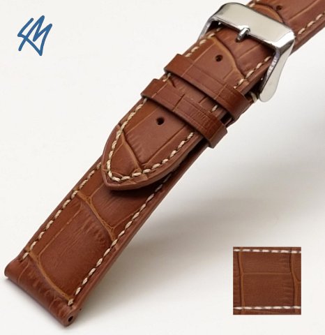 MATT ALLIGATOR zlato hnědá š. 20 (18) mm