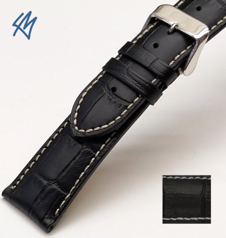 MATT ALLIGATOR černá š. 24 (22) mm