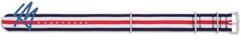 COMPASS Nato nylon / modrá, bílá, červená / š. 22 mm / CONDOR