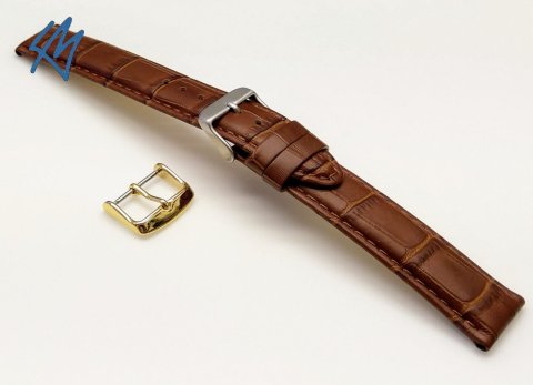PRESTIGE CROCO hnědá / š. 18 (18) mm