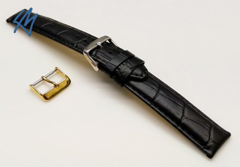 PRESTIGE CROCO černá / š. 22 (22) mm